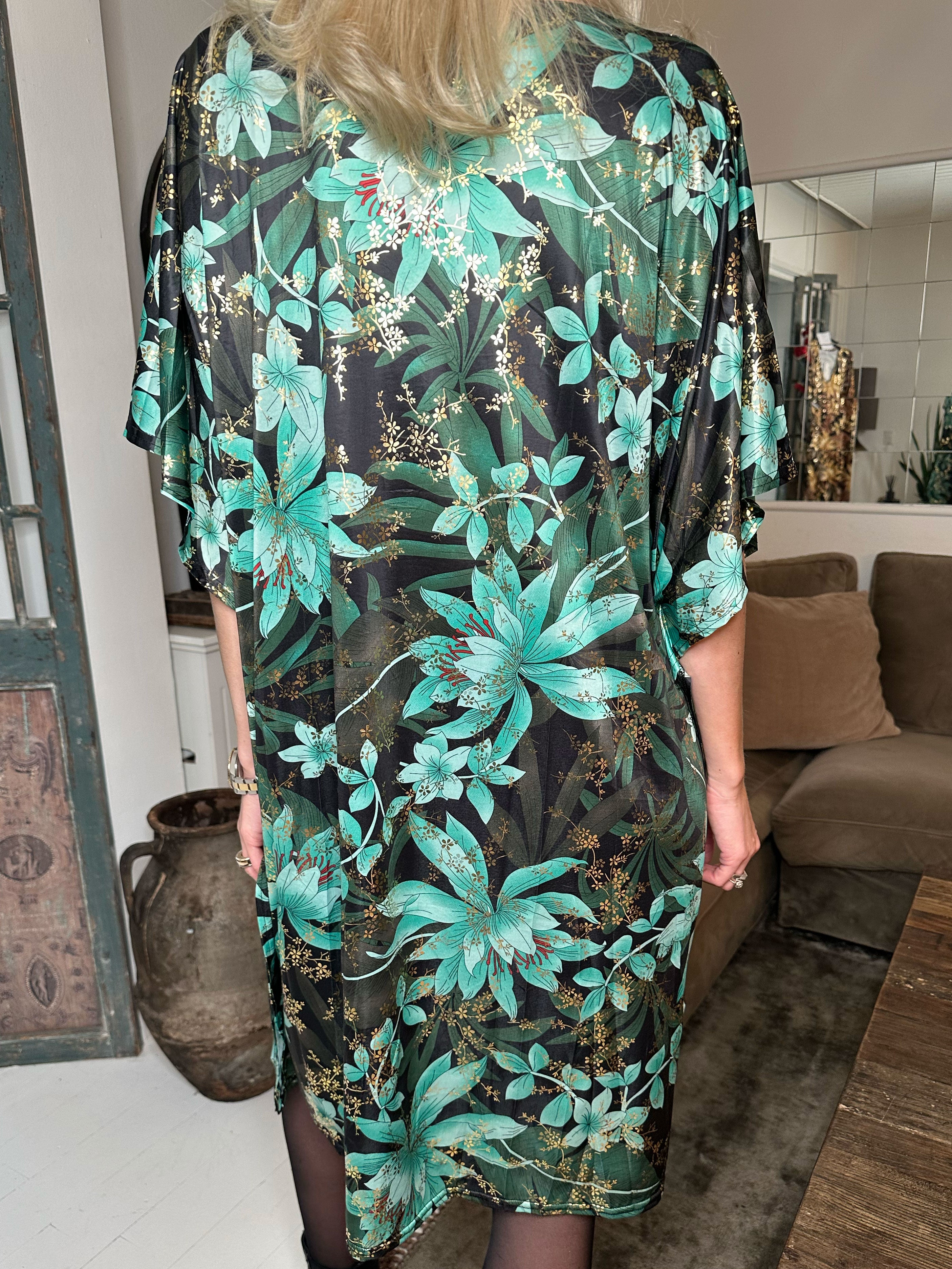 Azmina Flower - Tunikakjole i løs pasform med blomsterprint